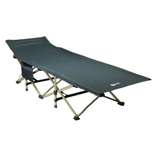 NTK, Cama Dobrável Dream Estrutura de Aço 190x70 cm para Camping, Cinza