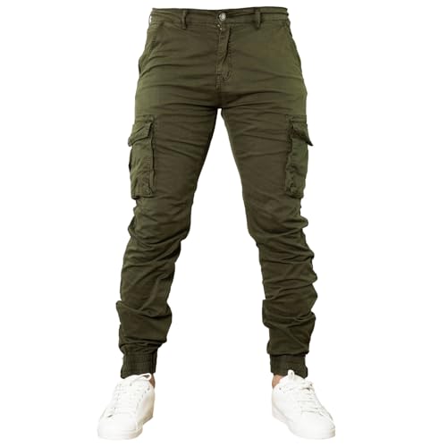 Toocool Pantaloni Uomo Cargo Militari tasconi...