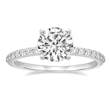EAMTI 925 Sterling Silver 1.2 CT Round Solitaire...
