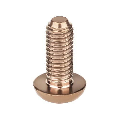 Image of Titanium Bolt M4x6 8 10 12 15 20mm Hex Head Screws for Bicycle Pack of 4 (Bronze, M4x10mm)