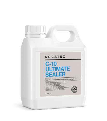 Rocatex C-10 Ultimate Sealer – 1 Litre | Professional-Grade Sealer for Stone, Concrete, Tile, and Grout | Protects Against Stains, Moisture & Wear | Invisible Finish, Long-Lasting Protection
