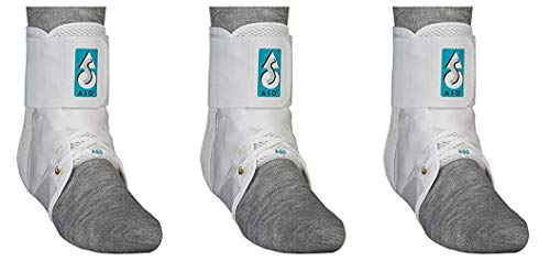 Med Spec ASO Ankle Stabilizer (Medium, 3 Pack, White)