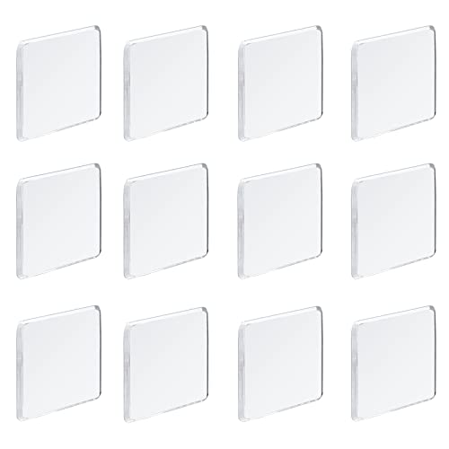 静音ジェル パッド 4×4×0.5cm 12枚入り 耐震ジェル 耐震マット 防振 防音 騒音対策 耐震 振動吸収 静音マット両面粘着 地震対策 防炎対策