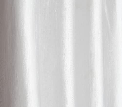 Image of Eyelet Polyester Modern Solid Crush Set of 3 Pcs. Window Curtains (5 Feet, 2 Red + 1 White)