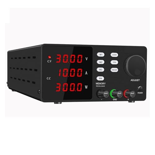 Fuente de alimentación de CC programable Fuente de alimentación de CC ajustable 30V 10A Pantalla LCD Proteger los ojos Interruptor regulador de voltaje de banco de laboratorio digital USB Fuente de al