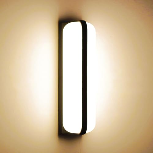 Image of Kawell 24W 2880LM LED Wall Sconce, IP65 Waterproof Up Down Outdoor Wall Light, Modern Hardwired Porch Light Fixture for Patio Living Room Hallway Stair, 3000K