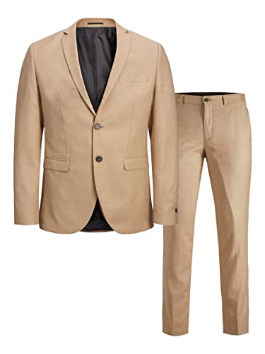 JACK & JONES Men's Jprsolaris Suit Noos Anzug, Curds & Whey/Fit:SUPER Slim,...
