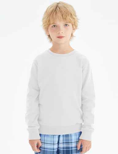 Image of Spring&Gege Youth Basic Sport Crewneck Pullover Sweatshirts for Children(3-12 Years)