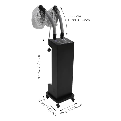 Image of Professional Nano Hair Steamer, 650W Multi-Function Micro-Mist Hair Steamer with Universal Wheel 2 Vaporizing Caps for Deep Care Hair Repair Salon Spa