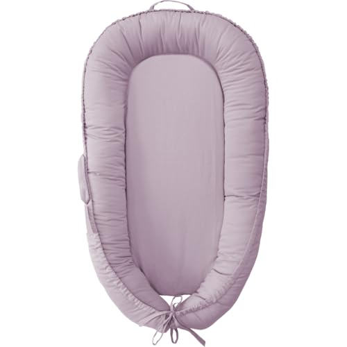 Image of Infant Cushion, Baby Cushion Cover for Baby Girls & Boys, Portable Baby Support Cushion, Newborn Essentials for Baby 0-12 Months, 100% Cotton Breathable, Travel Baby Cushion(Lavender Blush)