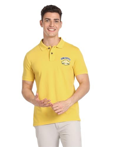 Image of U.S. Polo ASSN. Solid Slim Fit Polo T Shirts for Men - 100% Cotton, Half Sleeves Mens Tshirt