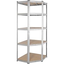 Estanterias Rojas Baratas Monzana Estantería Metálica Esquinera Metal Estante Carga Pesada 875kg/Estante Taller 180x70x40cm