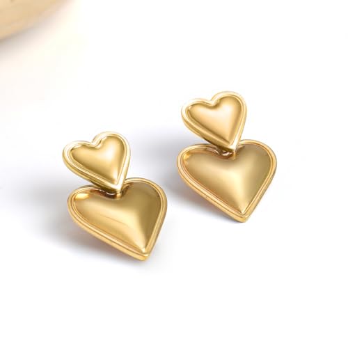 Image of Rubans Demi Fine Stainless Steel Drop Earrings Daily Gift for Women & Girls