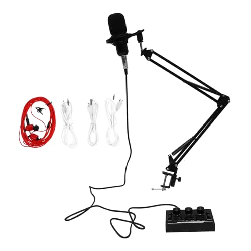 Microphone à condensateur avec kit 11 pièces pour enregistrement de jeux