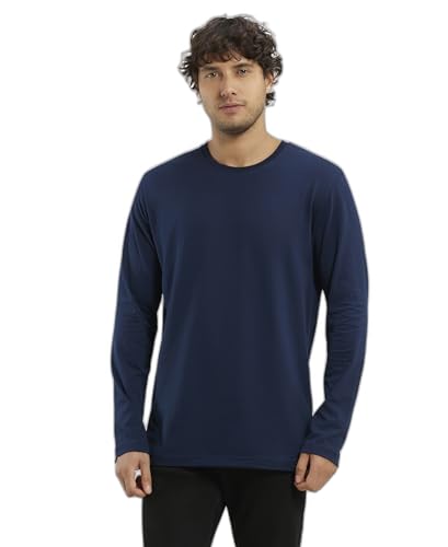 Jockey AM95 Men's Super Combed Cotton Rich Solid Round Neck Full Sleeve T-Shirt