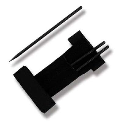 Chop Shop Gear Ninja Throwing Quills Spikes Set, 6 Inch Steel Needle Darts with Ballistic Nylon Armband Sheath, 3 Piece