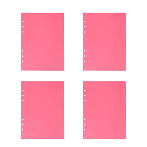 Couverture de reliure A5 haut de gamme en plastique PP rose mat à 6 trous de précision
