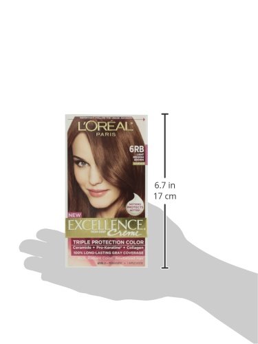 Image of L'Oreal Paris Excellence Creme Triple Protection Color - 6Rb Light Reddish Brown - Warmer For Unis