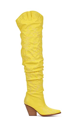 Cape Robbin Womens Western Thigh High Over The Knee Cowboy Cowgirl Boots - Chunky Block Heel Fashion Boots for Women KELSEY-21 product thumbnail 20