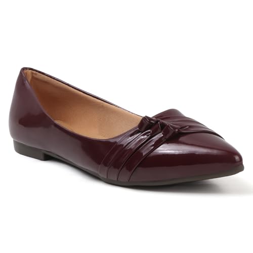 Image of Sukun Womens Sukun Fbl 3l Women's Bellies Flats Lightweight, Comfortable Slip-on Pointed Toe Shoes Ballet Flat