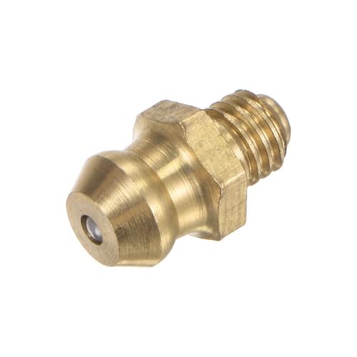 Image of uxcell Brass Straight Grease Fitting M5 x 0.8mm Thread Hydraulic Grease Fitting Accessories, 20Pcs
