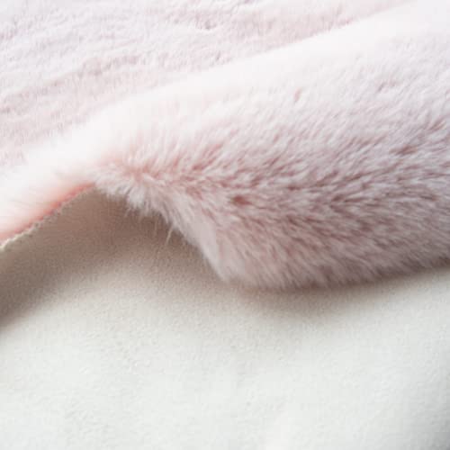 Pink Fuzzy Faux Washable Fluffy Fur Area Rugs for Living Room Cute Small Furry Rugs for Bedroom Kids Rug 2x3 Rug Girls Nursery Rug Rectange Rugs