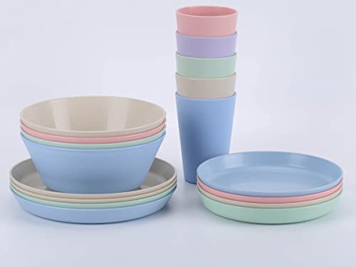 Luckyzone 9 Inches Reusable Wheat Straw Plates, Sets Of 4 | Lightweight & Unbreakable Plate For Home Kitchen | Dishwasher & Microwave Safe | Bpa Free & Eco-Friendly (9 Inches) #TOP6