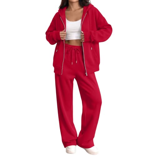 SdGgsgv Sweat Set for Women Zip Up Hoodie Jogger Pants Workout Sweatset - image 1