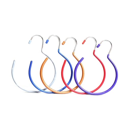 Luxshiny 4pcs Multifunctional Scarf Hanger Storage Rack Assorted Colors Space Saving Drying Rack for Belts Shawls Ties and Clothes Organization in Wardrobe
