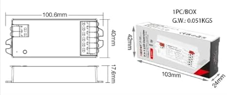 MiBOXER E3-RF 3-in-1 LED Strip Controller 2.4GHz, RGB/RGBW/RGB+CCT Auto-Detect, Tool-Free Wiring, App Control via Gateway, DC 12V-24V, Compatible with Mi-Light 2.4G Remotes