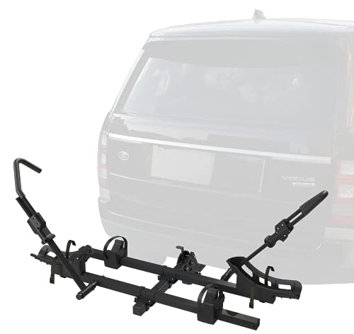 Image of MAXXHAUL 50606 Hitch Style 2-Bike Carrier Platform Style Rack for Standard, Fat Tire, Electric Bikes 2 inch Hitch Receiver - 66 lbs Weight Capacity Per Bike