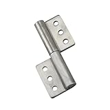 Removable Flag Hinge 100 * 60 Industrial Machinery and Equipment Thickened Load-Bearing Hinge Stainless Steel 1Pcs(CL033-7 R)