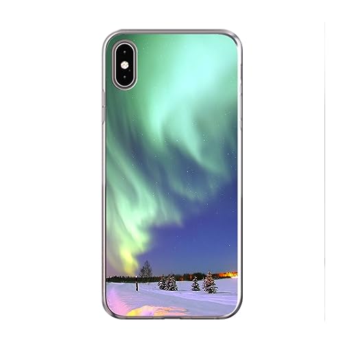 Coque iPhone XS Max style aurores polaires idéale pour vos voyages et sorties