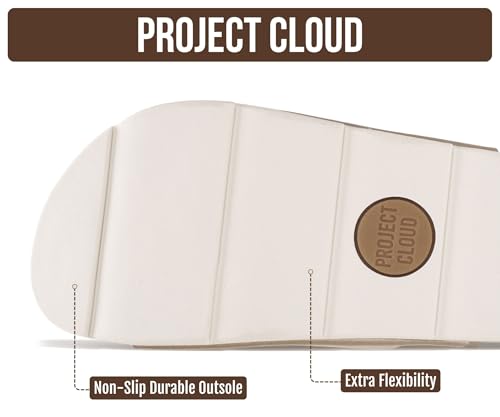 Image of Project Cloud 100% Genuine Leather Platform Sandals Women Footwear-Beach Essentials Summer Wedges with Plush and Soft Insole-Non Slip & Lightweight Wedge Sandals For Women 2026