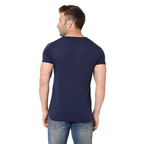 Image of Men's Cotton Blend Half Sleeve V Neck Tshirt