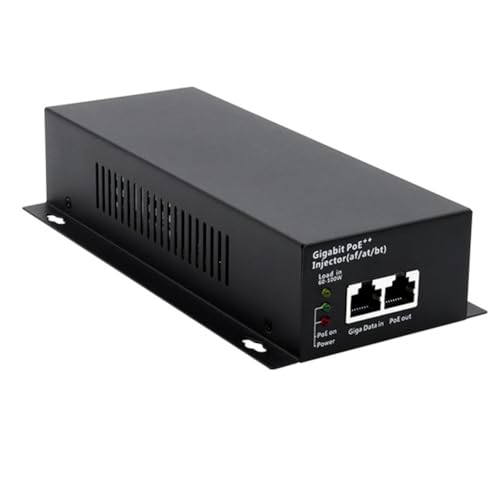 Epdpekc Inyector PoE++ Gigabit de Alta Potencia de 90 W (AF/At/BT) Fuente de Alimentación PoE para Cámara IP Ap Enchufe UE