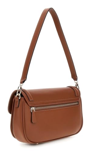 Sac à épaule GUESS Dea Flap Shoulder Bag marron cognac, sac à main tendance pour femme - 2