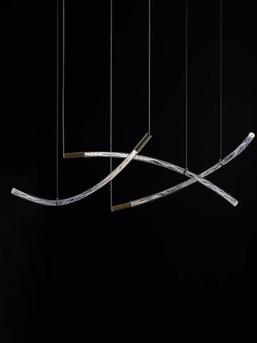 VfA, Ɩ  A[gVfA LED OKXXgbv _CjO[Cg o[ ݂艺v C^AfUCi[ V(Arch 99cm,Brass Metal)