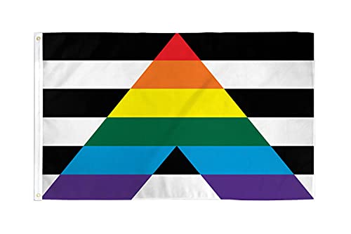 AZ FLAG - Flagge Zum Homo-Hetero-Treffen - 150x90 cm - Gay Straight Alliance Fahne 100% Polyester mit Messing-Ösen - 110g