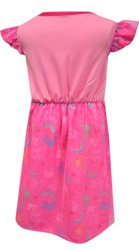 Komar Kids Girls Barbie Pink Sparkle Rainbow Dress Up Nightgown2