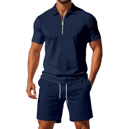 Ensemble veste et short de sport homme bleu marine taille XXXL