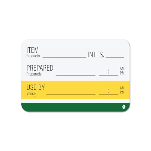 300pcs Shelf Life Labels for Food Rotation | Food Prep Use by Labels with Removable Adhesive, 300 per Roll 2" x 3"