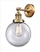 Innovations 201F-BB-G202-8 1 Light Semi-Flush Mount, Brushed Brass