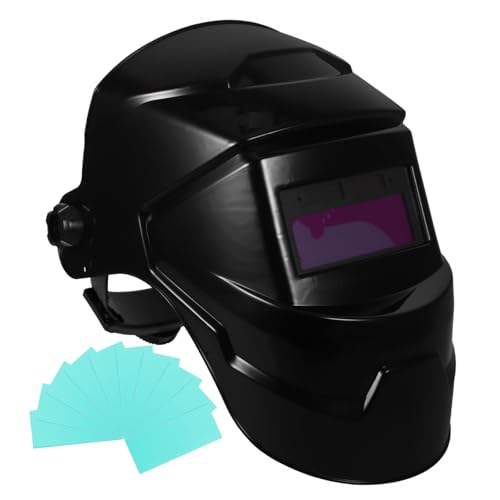 HOUDERCO Per Saldatura Con Oscuramento Automatico Completo Con Lenti Protettive Protegge Occhi e La Saldatura Con Tecnologia Avanzata Per Mig e Elettrodo
