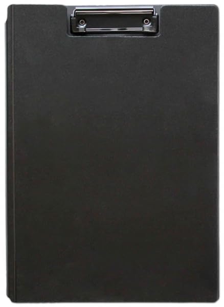 Klemmbrettmappe A4 Polyfoam extra stabil unzerbrechlich schwarz 5Stk