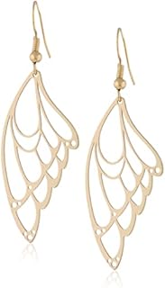 Amazon Brand-Amazon Collection 14K Gold Plated Butterfly Element Simple and Fashionable Temperament Butterfly Wing Earrings for Women Girl Gifts Valentines Birthday Anniversary Mothers Day
