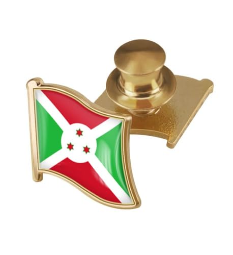 Image of vmcoatdu Country Flag Backs Locking Pin Keepers Locking Clasp Pin Badge International Travel Brooch Metal Alloy Souvenir Pin 0.75x0.7 Inch Small Pin