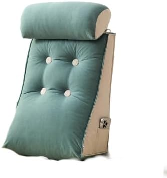 KIEHUAヘッドレスト付きのシンプルな枕、寝室の読書用ベッドサイドクッション、妊婦用ソファー用枕、腰背クッション、取り外し・洗濯可