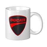 DJNGN Kompatibel mit Ducati-Keramikbecher, Weiß, klassische Kaffeetasse, Teetassen, Wassertasse, Geschenkideen für Mädchen, Jungen, Frauen, Männer, 11 oz