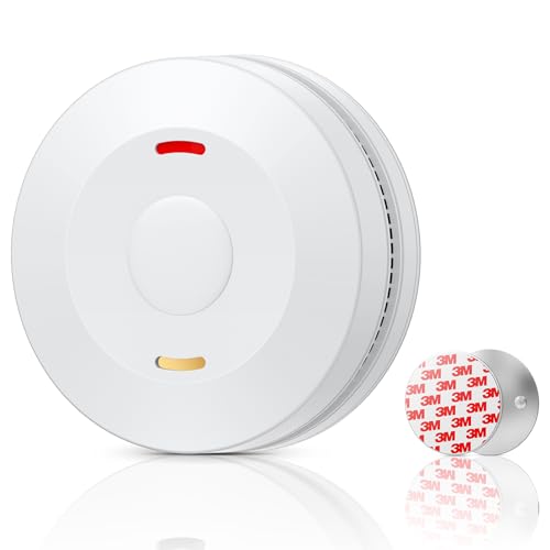YEEFON Rilevatore di Fumo, Batteria 10 Anni, Allarmi Fumo Per La Casa, Rilevatore di Incendio con Sensore Fotoelettrico,...